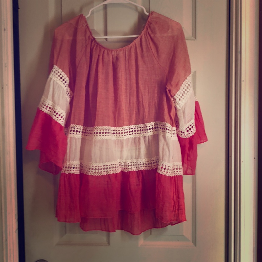 Pink and White Kaktus Tunic